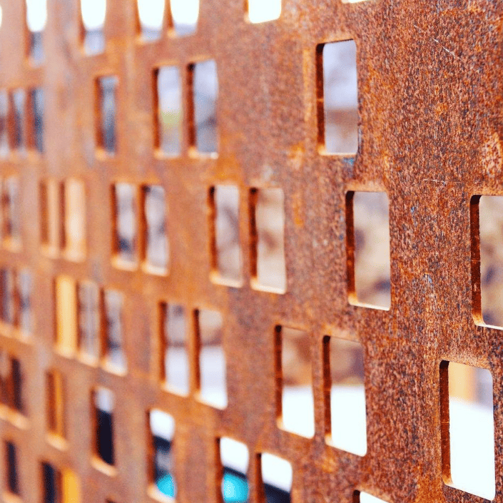 Laser Cutting Corten Steel Perforated Panel Sheets Laser Cutting Corten Steel Perforated Panel Sheets